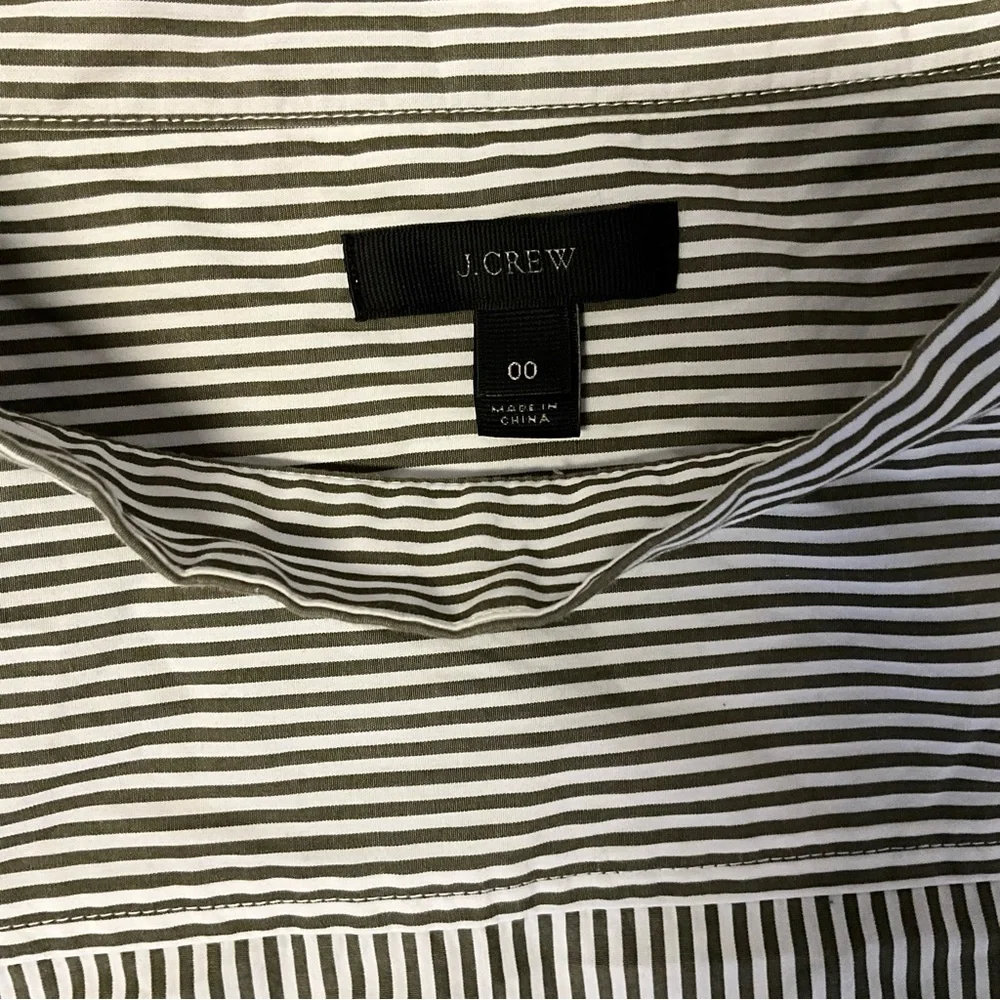 J. Crew 100% Cotton High-Low Poplin Long Sleeve Top Size 00 - Picture 6 of 9